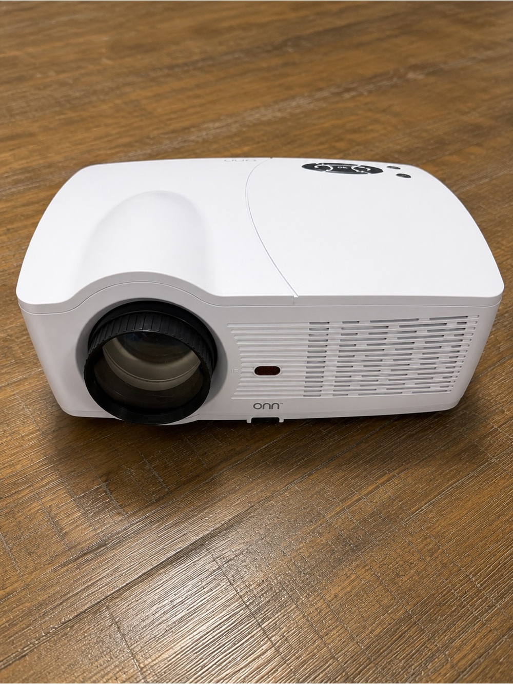 onn. 720p Portable Projector 3100 Lumens LED White HDMI USB VGA